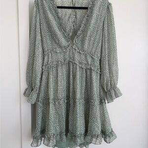 Green Animal Print Dress